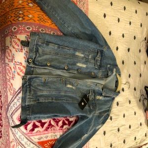 Distressed light blue Jean jacket